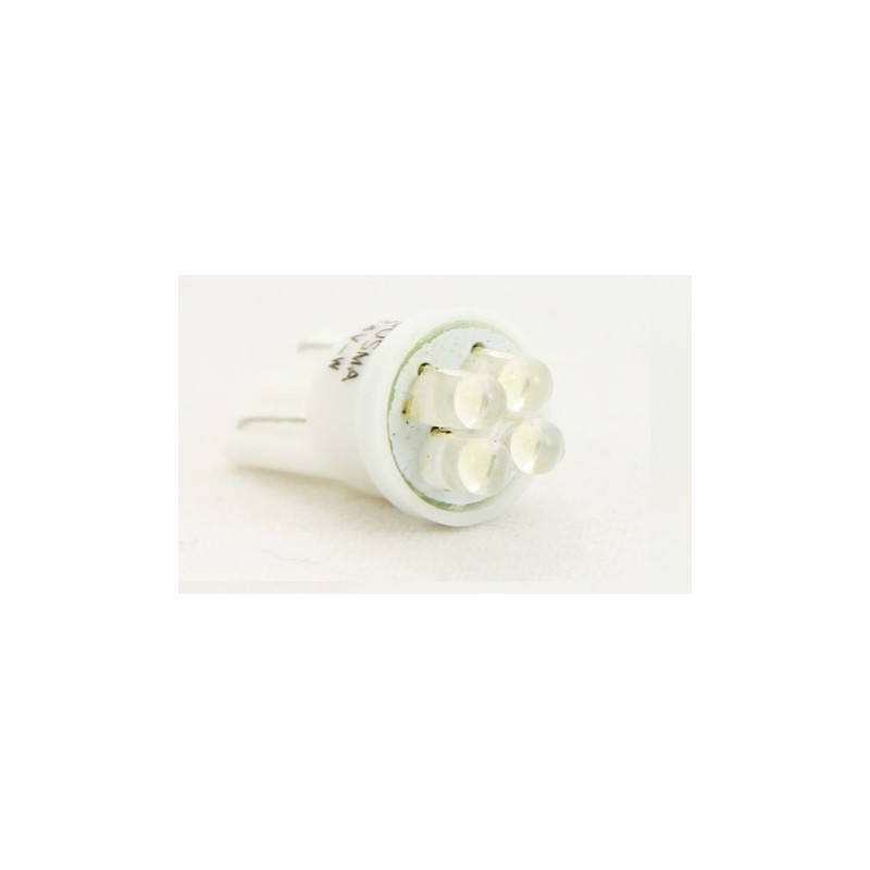 Lemputė T10 4 diodų balta (2vnt)