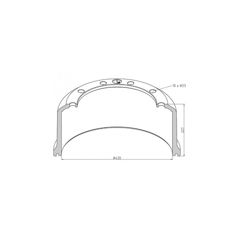 Būgnas stabdžių 420*180/227