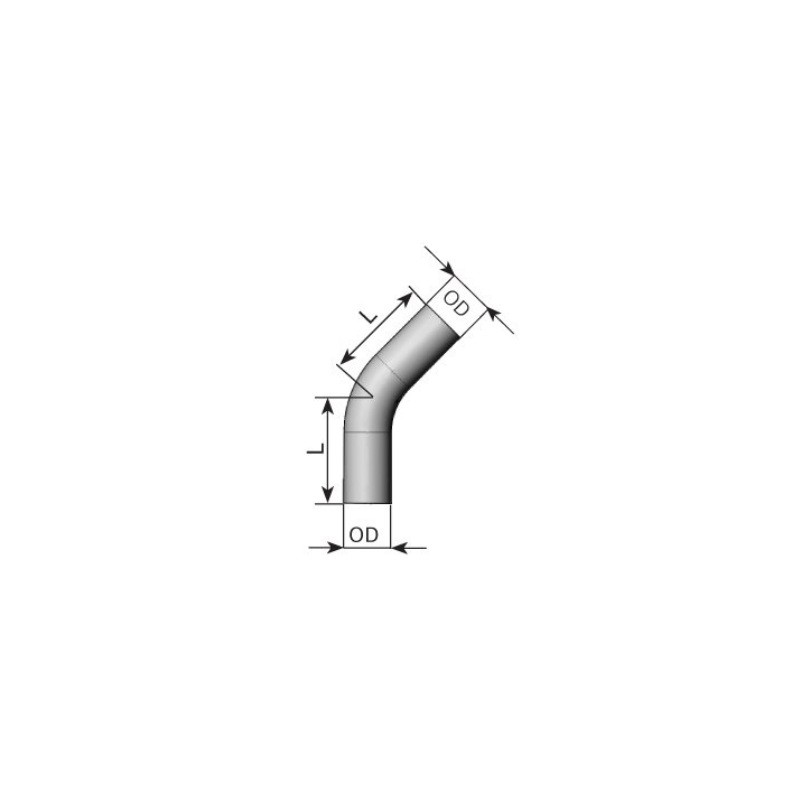 Vamzdis duslintuvo D-89/89,4mm 45°