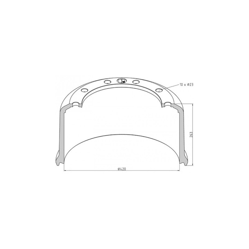 Būgnas stabdžių 420*200/263