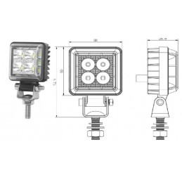 Žibintas darbo LED 90*102*30mm 16W