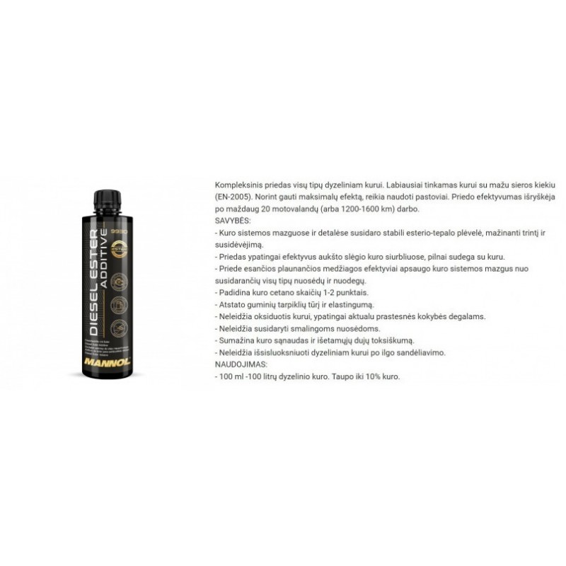 Priedas dyzeliniam kurui 450ml MANNOL Diesel Ester Additive 9930