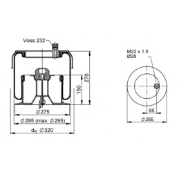 Pagalvė oro 4022NP08 su padu