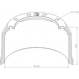 Būgnas stabdžių 420*180/227