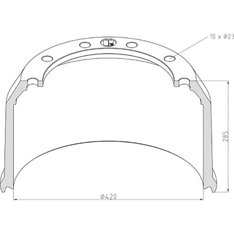 Būgnas stabdžių 420*200/285
