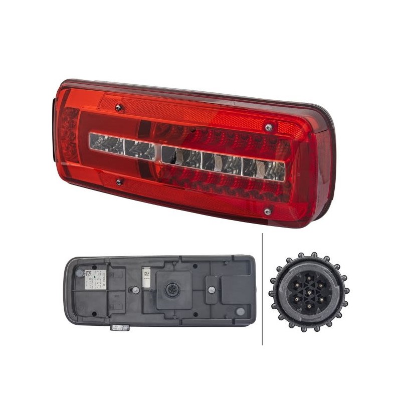 Žibintas galinis LED d.p. su jungtimi iš galo dinaminiu posūkiu ir atbulinės eigos signalu