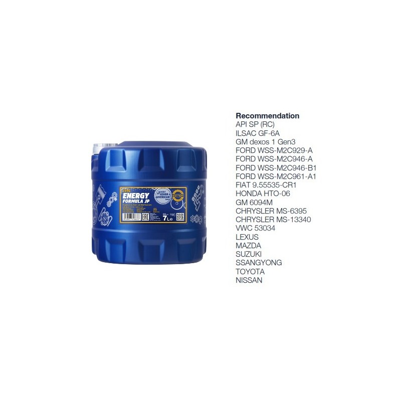 Alyva variklinė 7l 5W30 MANNOL Energy Formula JP 5W-30 7914