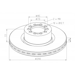 Diskas stabdžių 290*26*77