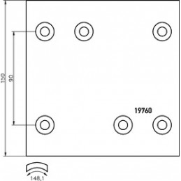 Antdėklai stabdžių 19760
