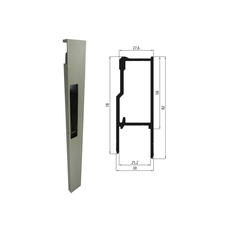 Statramstis kampinis 810mm k.p. (TYP-710)