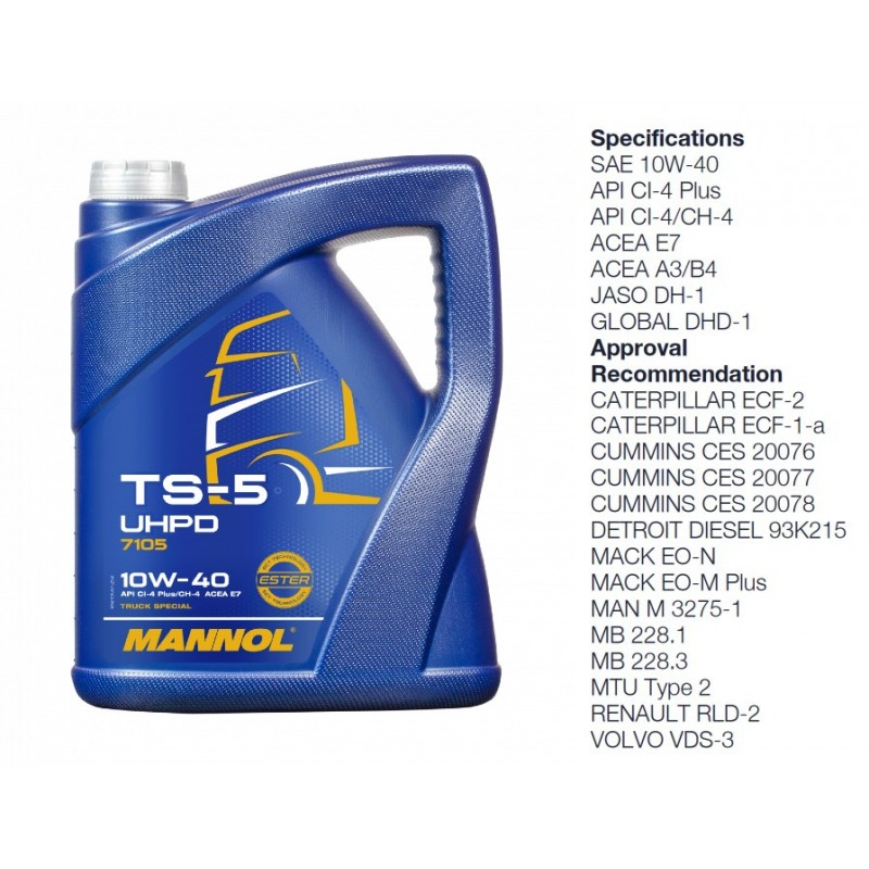 Alyva variklinė 5l 10W40 MANNOL TS-5 UHPD 7105