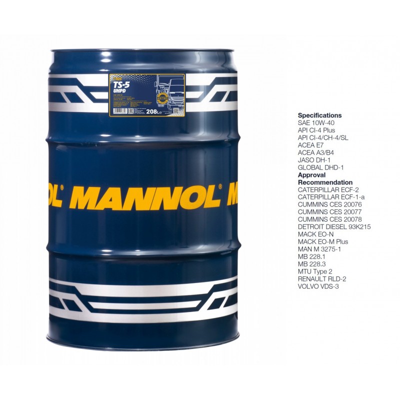 Alyva variklinė 208l 10W40 MANNOL TS-5 UHPD 7105