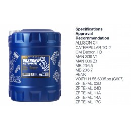 Alyva transmisinė 1L MANNOL Automatic Plus ATF Dexron III 8206