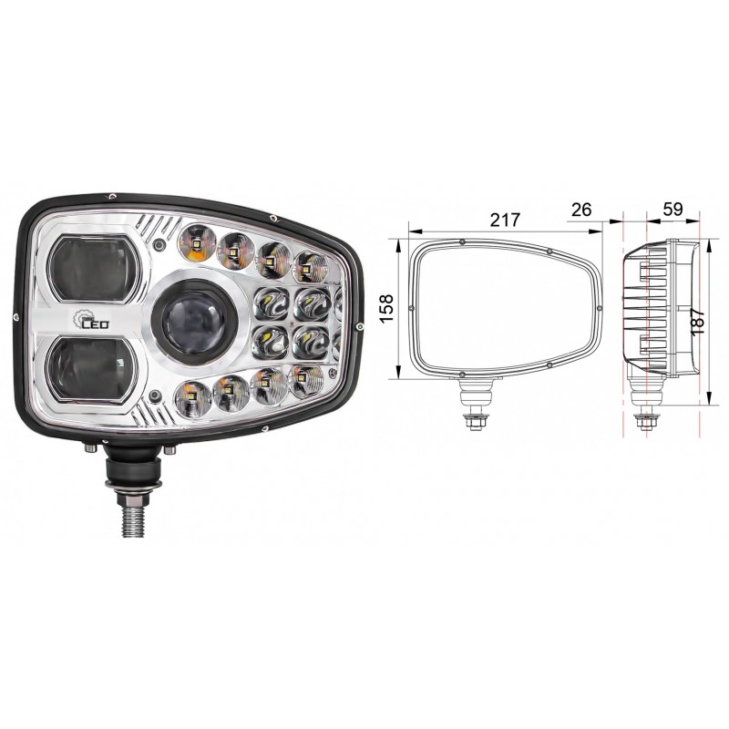 Žibintas papildomas k.p. LED 12-24V