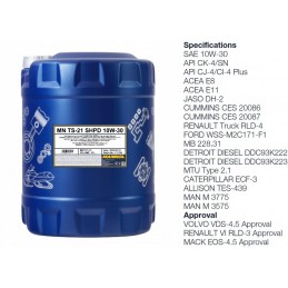 Alyva variklinė 20L 5W30 MANNOL TS-17 UHPD Blue 7117