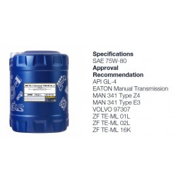 Alyva transmisinė 1L MANNOL Hypoid 80W90 GL-4/GL-5 LS 8106