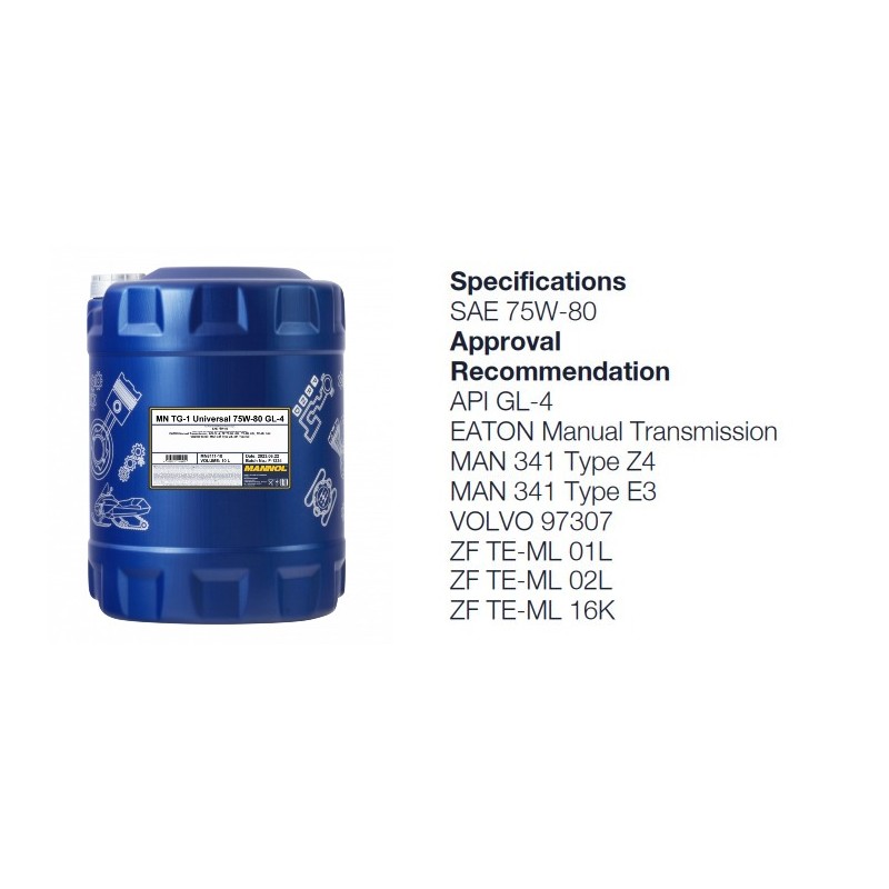 Alyva transmisinė 10L MANNOL TG-1 Universal 75W80 GL-4 8111