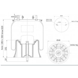 Pagalvė oro 4022NP08 (su padu)