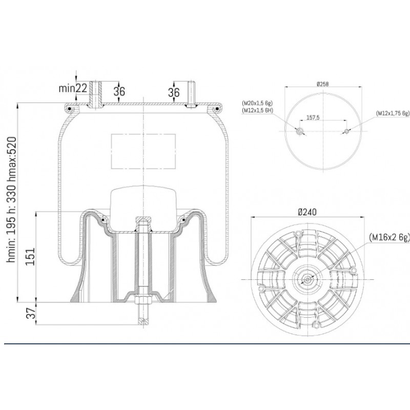 Pagalvė oro 4022NP08 (su padu)