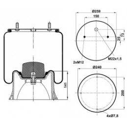 Pagalvė oro 4022NP03 (su padu)