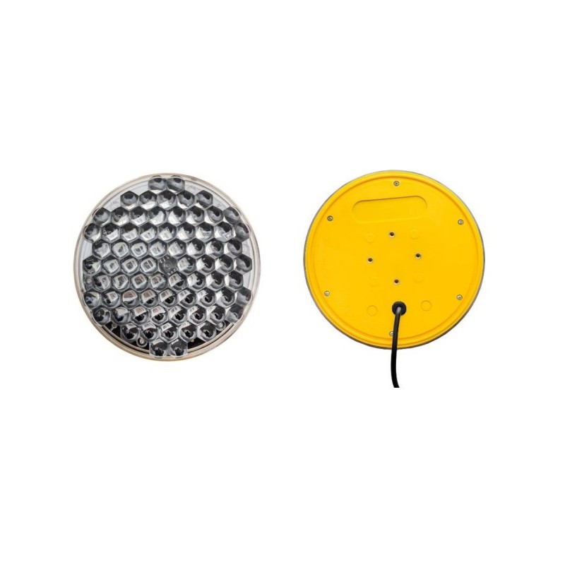 Švyturėlis-žibintas geltonas 72LED 12/24V D-200mm (su funkcijomis)