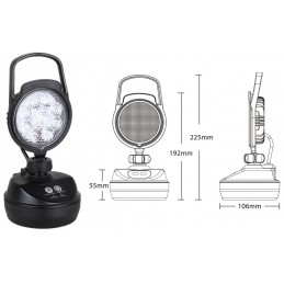 Žibintas darbo LED 110*110*28mm 48W