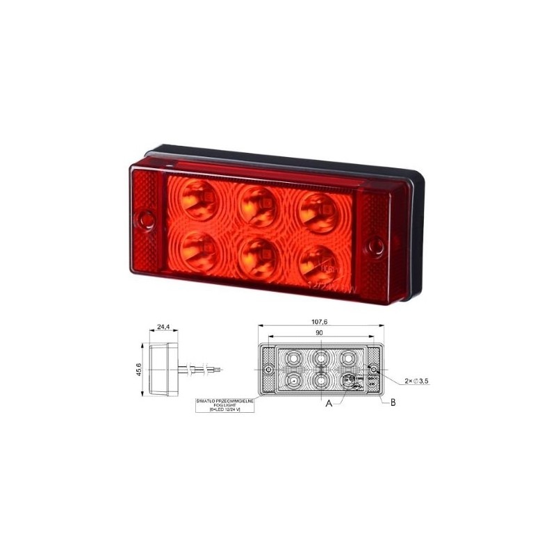 Žibintas priešrūkinis k/p LED