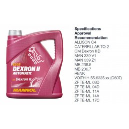 Alyva transmisinė 10L MANNOL Automatic ATF Dexron II 8205
