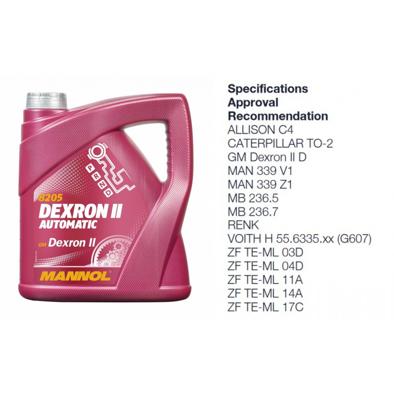 Alyva transmisinė 4L MANNOL Automatic ATF Dexron II 8205