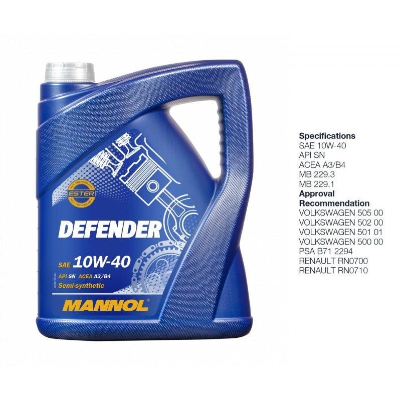 Alyva variklinė 5l 10W40 MANNOL Defender 7507
