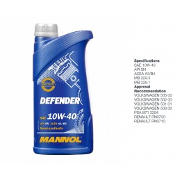 Alyva variklinė 20l 10W40 MANNOL Defender 7507