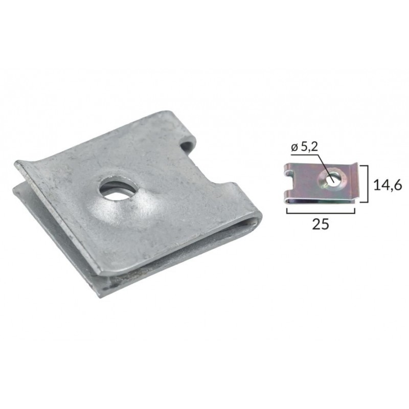 Spaustukas apmušalams 25*14,6*4,2/4,8mm (10vnt)