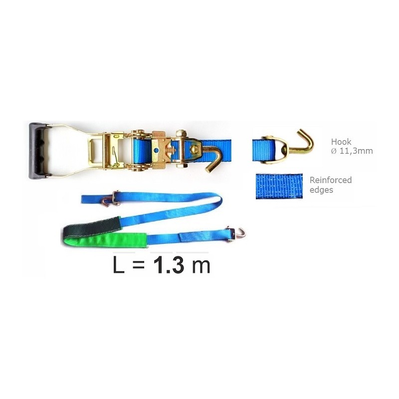 Diržas krovinio tvirtinimo 2,5m 35mm autovežinis VDI 2700