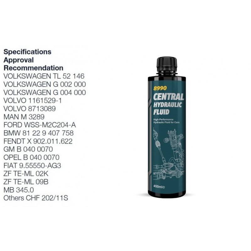 Skystis hidraulinis 450ml MANNOL Central Hydraulic Fluid 8990 (CHF)