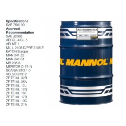 Alyva transmisinė 10L MANNOL Universal 80W90 GL-4 8107