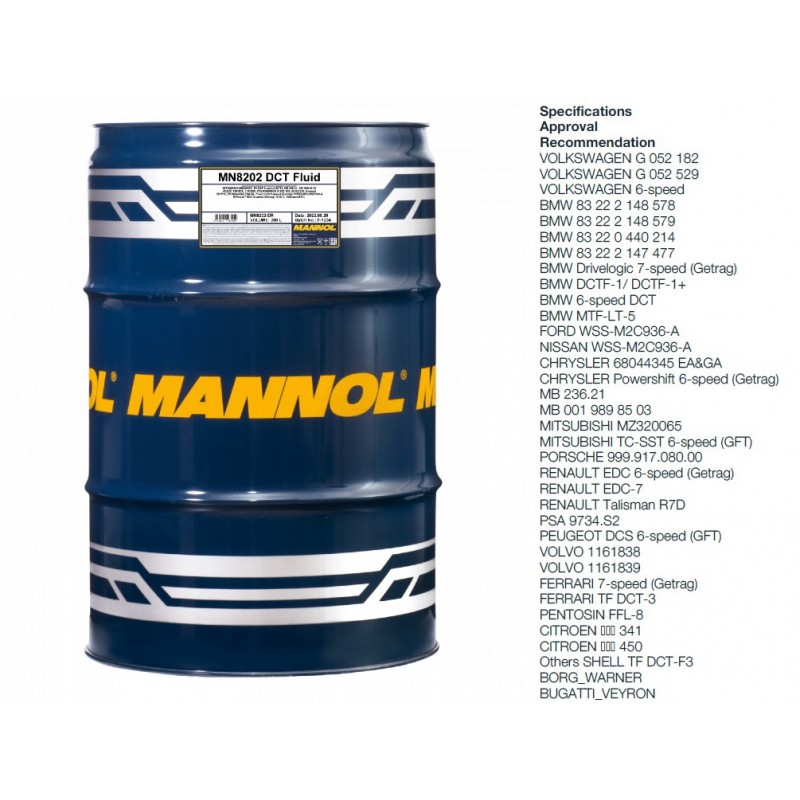 Alyva transmisinė 208L MANNOL DCT Fluid 8202
