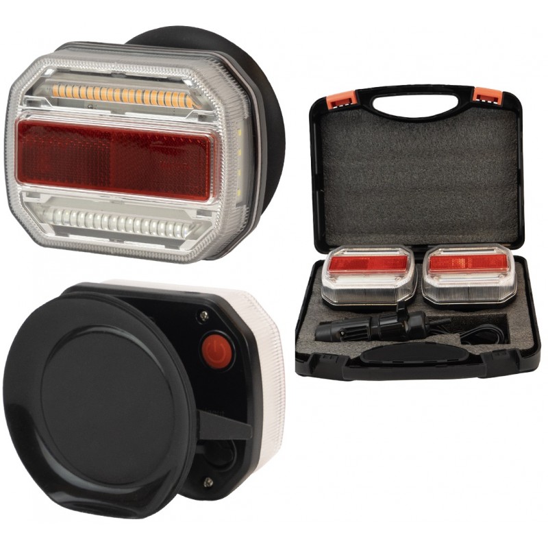 Žibintas galinis LED k/d 12/24V (su magnetu, gabaritas/stop/dinaminis posūkis) WIFI